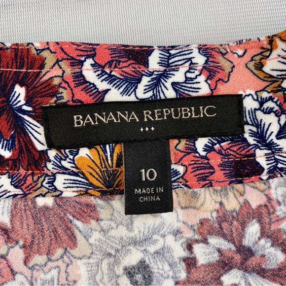 Banana Republic pleated floral skirt, women's size 10 - Picture 2 of 8